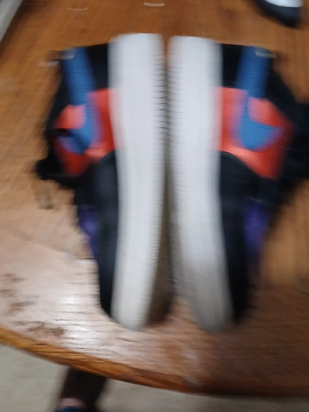 Nike Kids Sneakers in Black with Purple, Teal & Orange Accents
